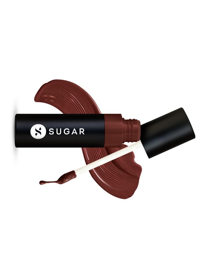 SUGAR Cosmetics Partner In Shine Transferproof Glossy Lipstick | Lasts upto 24hrs | Transferproof & Smudgeproof - 3ml - 15 Burnt Brunello - Image 3